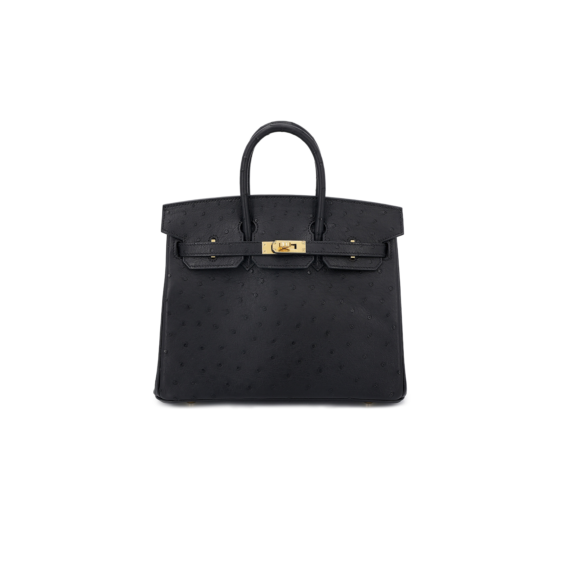 HERMES MASTER BIRKIN 30 BLACK OSTRICH WITH ROSE GOLD HARDWARE HANDBAG 10099995 (30*22*16cm)